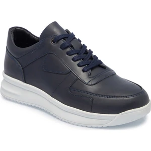 Lacivert Hakiki Deri Erkek Sneaker - E25I1AY57303-A31