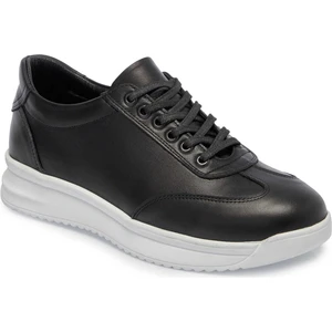 Siyah Hakiki Deri Erkek Sneaker - E25I1AY57304-A23