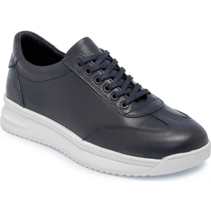 Lacivert Hakiki Deri Erkek Sneaker - E25I1AY57304-A31