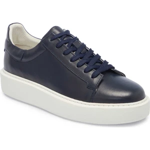 Lacivert Hakiki Deri Erkek Sneaker - E25I1AY57300-A31