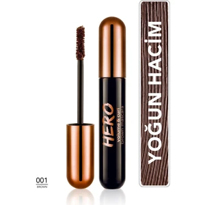 Hero Volume & Curl Yoğun Hacim Veren Nemlendirici Etkili Kahverengi Maskara