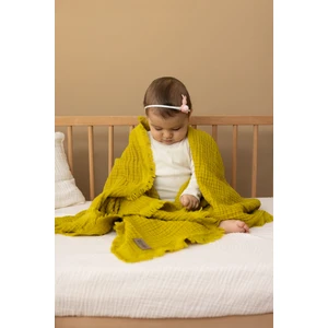 Yağyeşil 4 Katlı Müslin Bebek Müslin Çocuk Müslin %100 Pamuk 110x110cm AĞIZ MENDİLİ HEDİYE