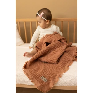 Gri 4 Katlı Müslin Bebek&çocuk Müslin Battaniye