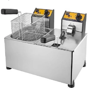 R93 Çiftli Fritöz Kapaklı Elektrikli