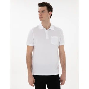 Pierre Cardin Erkek Beyaz Regular Fit %100 Pamuk Polo Yaka Basic Tişört 50306552-VR013