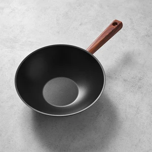 Oslo Granit Wok Tava 28 cm Ahşap