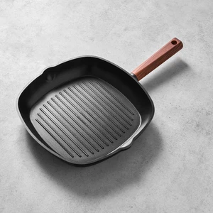 Oslo Granit Grill Tava 28 cm Ahşap