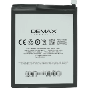 Demax Meizu Note 9 Güçlendirilmiş Batarya BA923