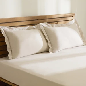 Kaşmir Home Basic  Pamuk Çift Kişilik Çarşaf Takımı Bej