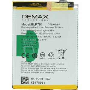 Demax Oppo Reno 4 Güçlendirilmiş Batarya BLP791