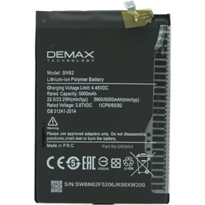 Demax Xiaomi Poco M3 Güçlendirilmiş Batarya BN62