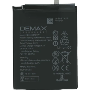 Demax Huawei Nova Plus Güçlendirilmiş Batarya HB356687ECW