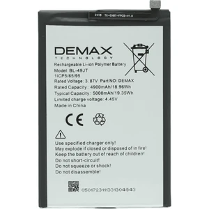 Demax Tecno Spark 20 Pro Güçlendirilmiş Batarya BL-49JT