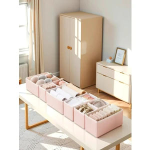 Prendi Home Katlanabilir Mukavva Tabanlı 13x13 cm Çok Renkli Çekmece İçi Organizer Seti Ev ve Ofis