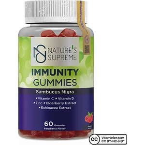 Nature's Supreme Immunity Gummies 60 Çiğnenebilir Form