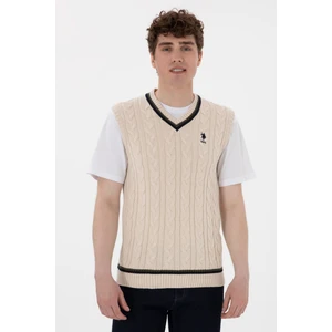 U.S. Polo Assn. Erkek Krem Süveter 50295889-VR071