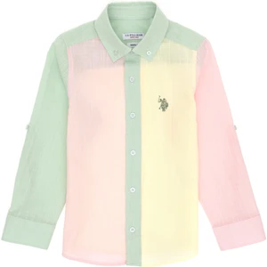 U.s. Polo Assn. Erkek Çocuk Su Yeşili Gömlek Desenli 50306578-VR048
