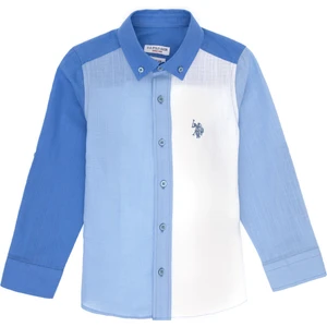 U.s. Polo Assn. Erkek Çocuk Mavi Gömlek Desenli 50306578-VR036