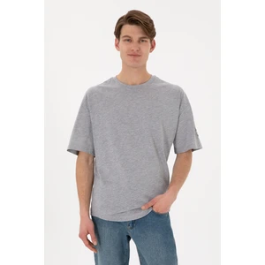 U.s. Polo Assn. Erkek Gri Melanj Tişört Basic 50305988-VR086
