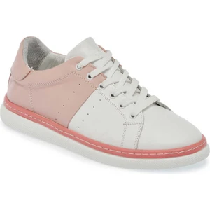 Beyaz Hakiki Deri Kadın Sneaker - K24I1AY67339-T5O