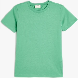 Basic Tişört Kısa Kollu Bisiklet Yaka Pamuklu