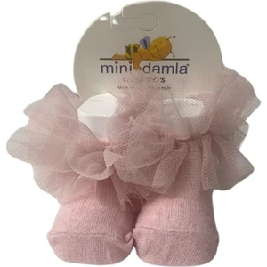 Lüks Kokoş Tüllü Bebek Çorabı