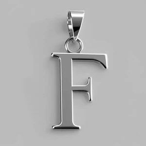 TabiTela 925 Ayar gümüş kolye Harf F   SM2906