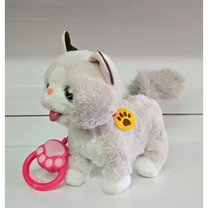 Oyuncak Uzaktan Kumandalı Kedi Sesli Dil Çıkaran  Ses Kayıt Edebilen Pelüş Peluş