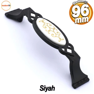 Palmira Mobilya Mutfak Dolabı Çekmece Dolap Kapak Kulpu Kulbu Siyah 96 mm Metal Kulp