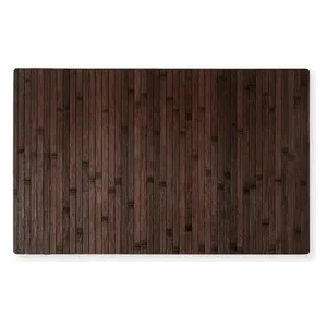 Bambu Banyo Paspası Kaydırmaz Özellikli Taban 50 x 120  cm  Koyu Kahverengi