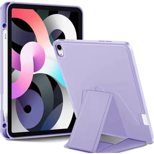 Apple iPad 8. Nesil 10.2 (2020) Yatay ve Dikey Standlı Kalem Şarjına Uygun Güçlü Mıknatıslı V-Stand Kapak A2270 A2428