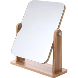 Masa Üstü 13  cm  Ahşap Tek Taraflı Hareketli Dikdörtgen Masa Aynası CIN812