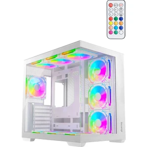 Kumandalı Supernova 7 Rgb Fanlı Atx Temperli Cam Panel Akvaryum Gaming Bilgisayar Kasası