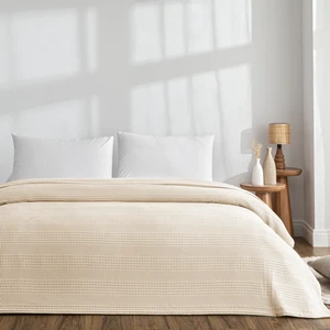 Monet Pamuk Tek Kişilik Pike Kremrengi