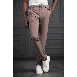 Beli Lastikli ve Iplikli Likralı Slimfit Yazlık Kumaş Jogger Pantolon