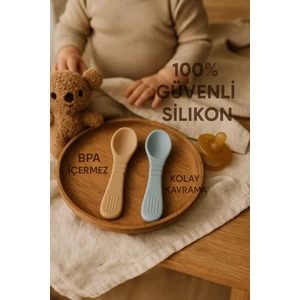 Silikon Bebek Mama Kaşığı 2li Set