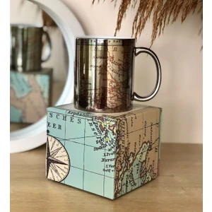 Özel Kutulu Our Adventure Mug Tasarımlı Gümüş Kupa