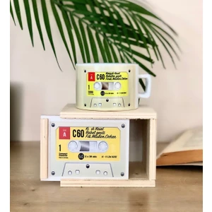 Kaset Tasarımlı Kutulu Kupa