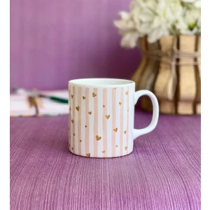 Altın Işıltılı Kalp Tasarımlı Kupa