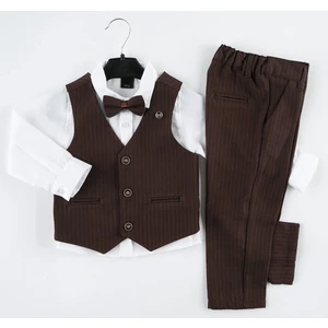 Çizgili 3 Düğme Yelek