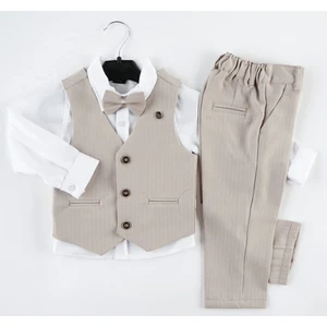 Çizgili 3 Düğme Yelek