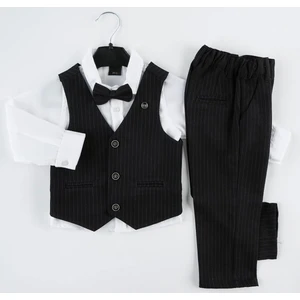 Çizgili 3 Düğme Yelek