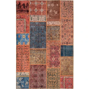 Cool Halı Carnival Renkli Patchwork Halı Yolluk Dokuma Şönil Halı Makinede Yıkanabilir Eskitme Vintage Halı