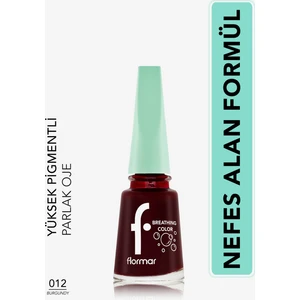 Breathing Color Yüksek Pigmentli & Parlak Bitişli Nefes Alan Oje (012 Burgundy) 8682536032636