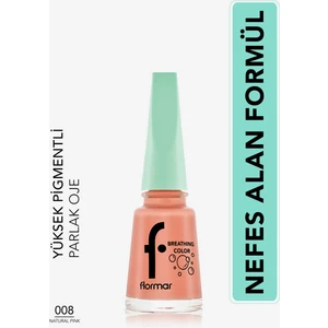 Breathing Color Yüksek Pigmentli & Parlak Bitişli Nefes Alan Oje (008 Natural Pink) 8682536032599