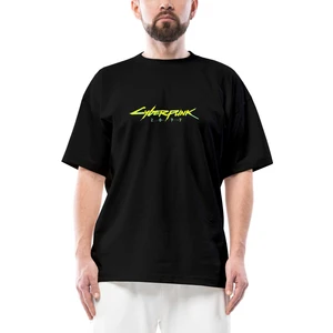 Cyberpunk 2077 Logo Oversize Siyah Tişört