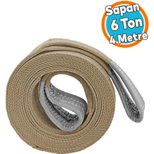 Yük Kaldırma Sapan Polyester Spanzet 6 Ton 5 Metre Bronz Kahve Sağlam Taşıma Indirme Çekme Halat