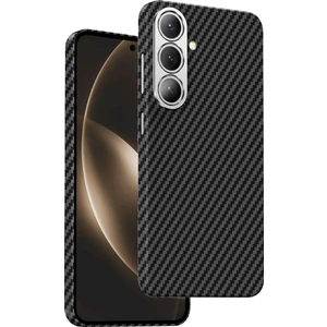 Samsung Galaxy S25 Uyumlu Kılıf Magsafe Şarj Özellikli 0,5 Süper Ince Aramid Karbon Fiber Kevlar Kapak