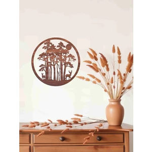 Orman ve Geyikler Ahşap Duvar Dekoratif