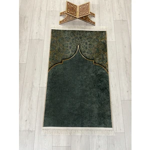 Seccade Saçaklı (Lateks Taban) 75 x 125 Ebat Zeytin Yeşili
